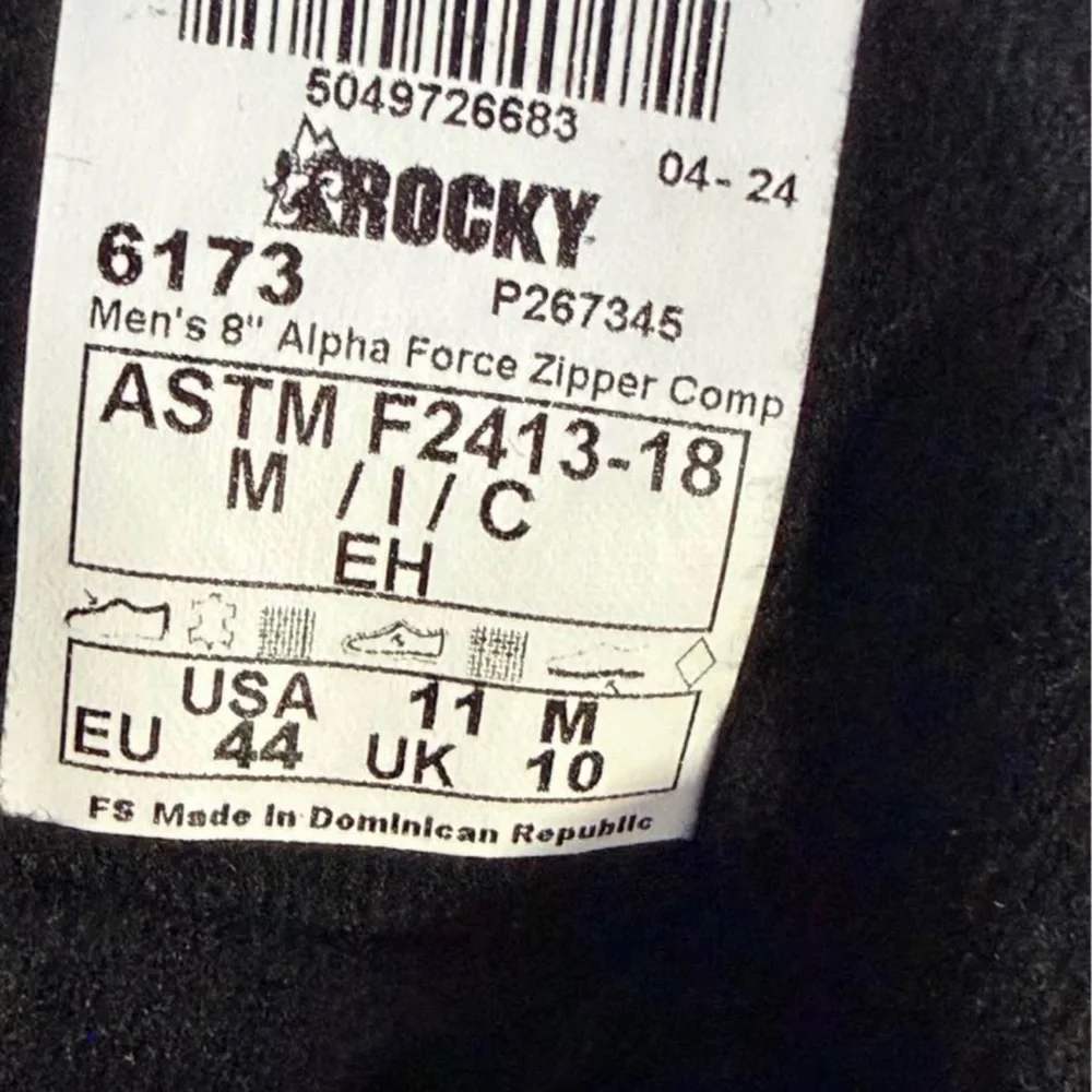 Rocky Black Tactical Composite-Toe Duty Boots